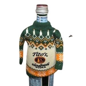 Tito's Vodka Collectable Ugly Christmas Sweater Bottle Koozie or Tree Topper NWT